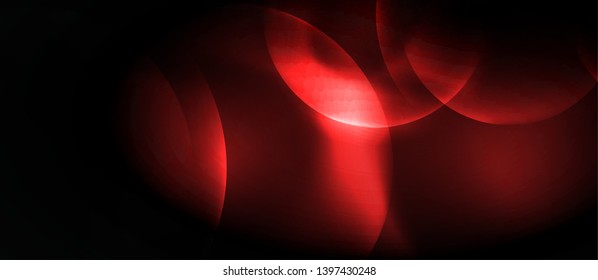 Shiny neon circles abstract background, vector template