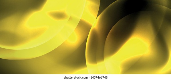 Shiny neon circles abstract background, vector template