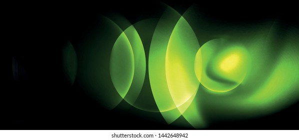Shiny neon circles abstract background, vector template