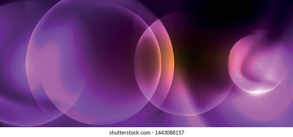 Shiny neon circles abstract background, vector template