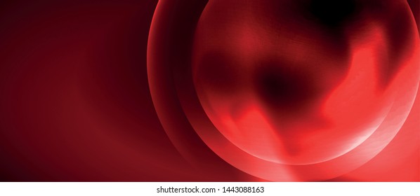 Shiny neon circles abstract background, vector template