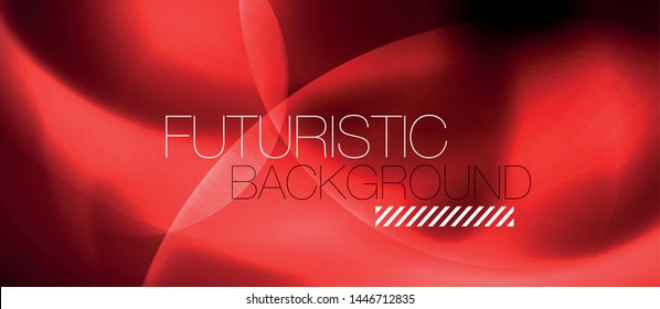 Shiny neon circles abstract background, vector template
