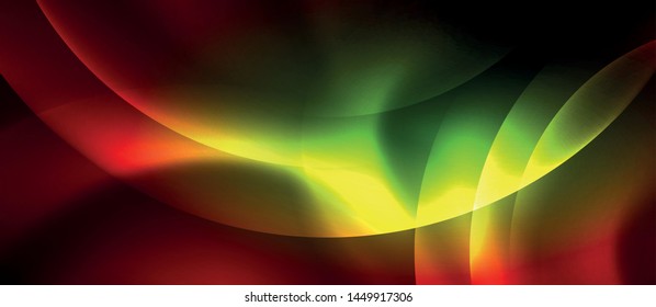 Shiny neon circles abstract background, vector template