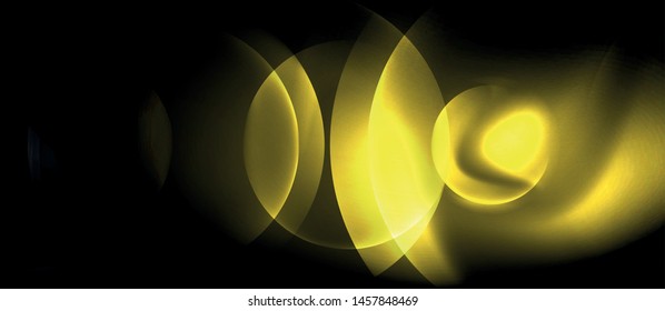Shiny neon circles abstract background, vector template