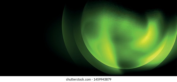 Brillantes círculos de neón fondo abstracto, plantilla vectorial