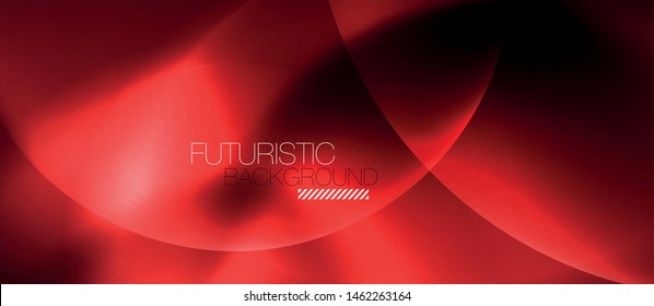 Shiny neon circles abstract background, vector template
