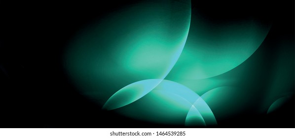 Shiny neon circles abstract background, vector template - Shutterstock ID 1464539285