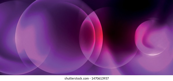 Shiny neon circles abstract background, vector template