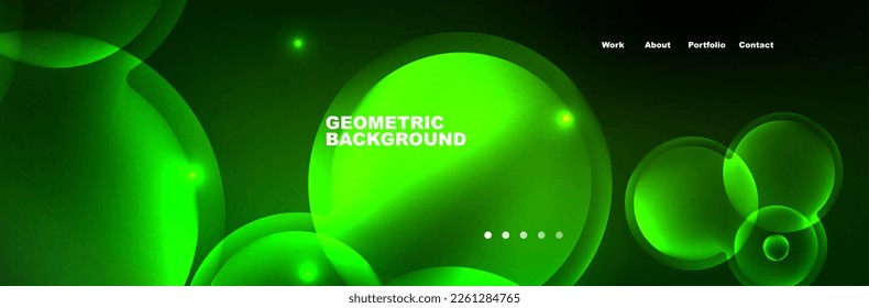 Leuchtende Neonringe und -blasen, dunkler abstrakter Hintergrund mit unscharfem Neonlicht, Tapete-Design