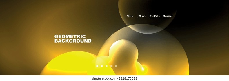 Leuchtende Neonringe und -blasen, dunkler abstrakter Hintergrund mit unscharfem Neonlicht, Tapete-Design