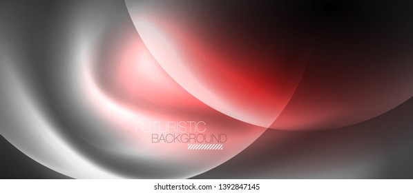 Shiny neon color light with circles abstract background, vector design