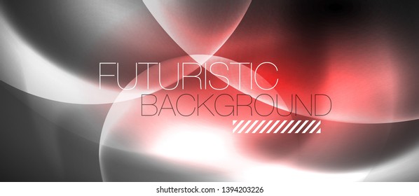 Shiny neon color light with circles abstract background, vector design