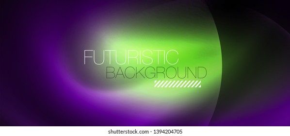 Shiny neon color light with circles abstract background, vector design