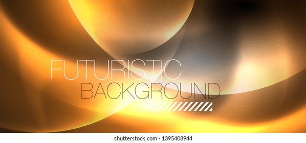 Shiny neon color light with circles abstract background, vector design