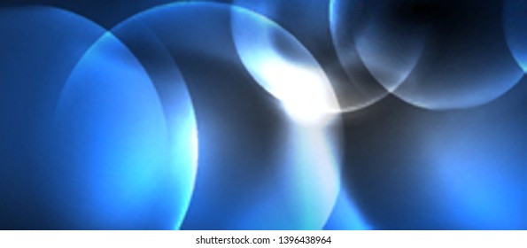 Shiny neon color light with circles abstract background, vector design