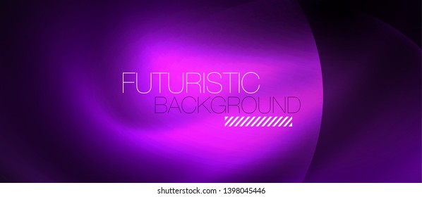 Shiny neon color light with circles abstract background, vector design
