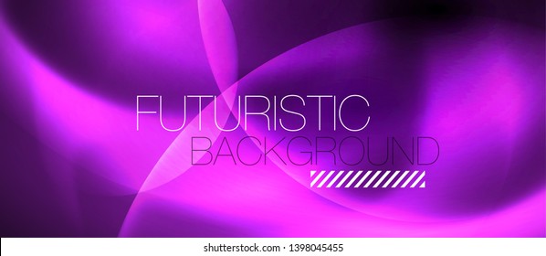 Shiny neon color light with circles abstract background, vector design