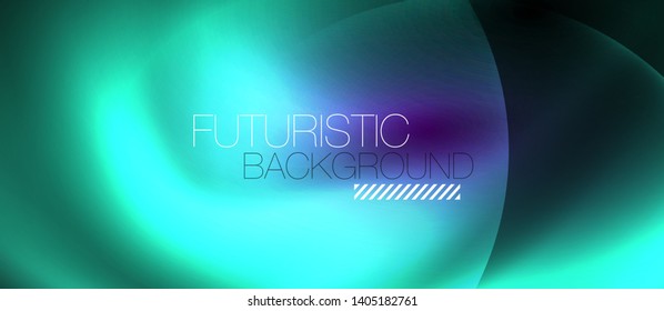 Shiny neon color light with circles abstract background, vector design