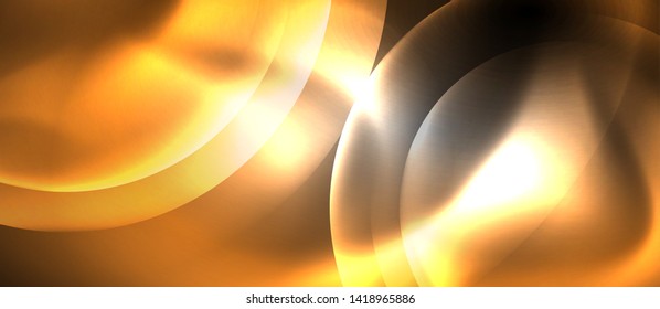 Shiny neon color light with circles abstract background, vector design