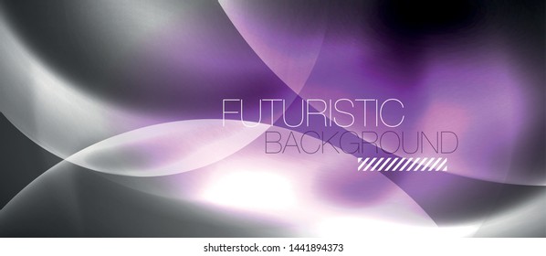 Shiny neon color light with circles abstract background, vector design