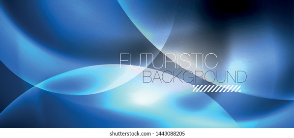 Shiny neon color light with circles abstract background, vector design