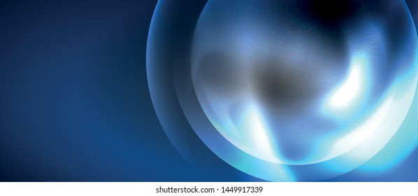 Shiny neon color light with circles abstract background, vector design