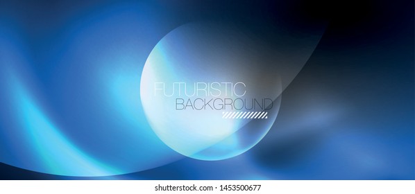 Shiny neon color light with circles abstract background, vector design