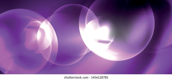 Shiny neon color light with circles abstract background, vector design