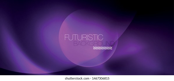 Shiny neon color light with circles abstract background, vector design