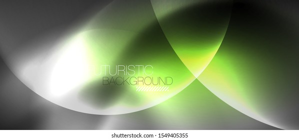Shiny neon color light with circles abstract background, vector design