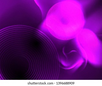 Leuchtende neonische Geometrische Wellenvorlage, Vektorgrafik