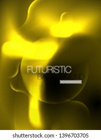 Modelo de ondas geométricas neon brilhante, vetor