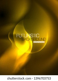 Shiny neon geometric waves template, vector