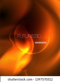Plantilla de ondas geométricas de neón brillante, vector