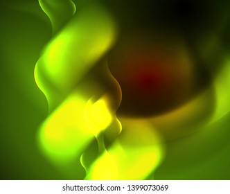 Leuchtende neonische Geometrische Wellenvorlage, Vektorgrafik