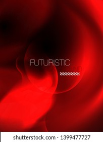 Shiny neon geometric waves template, vector