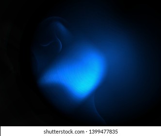 Plantilla de ondas geométricas de neón brillante, vector