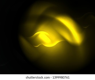 Shiny neon geometric waves template, vector