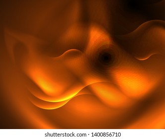 Shiny neon geometric waves template, vector
