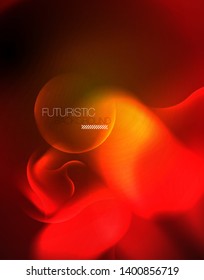 Leuchtende neonische Geometrische Wellenvorlage, Vektorgrafik