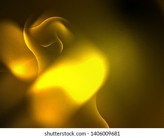 Plantilla de ondas geométricas de neón brillante, vector
