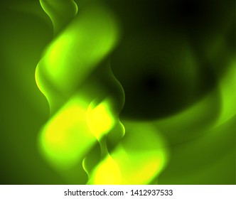 Shiny neon geometric waves template, vector