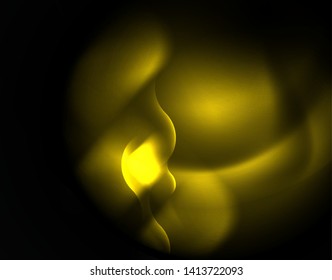 Shiny neon geometric waves template, vector