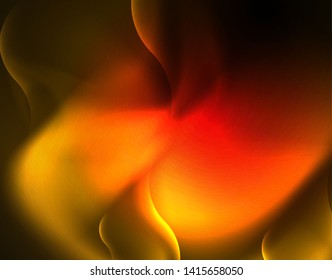Shiny neon geometric waves template, vector