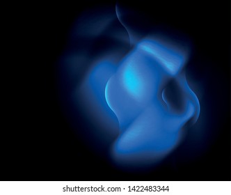 Shiny neon geometric waves template, vector