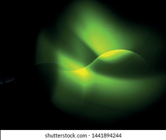 Plantilla de ondas geométricas de neón brillante, vector