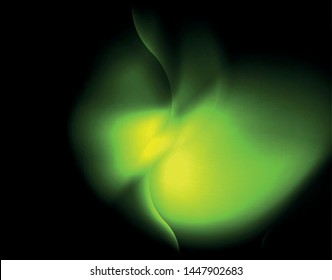 Plantilla de ondas geométricas de neón brillante, vector