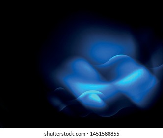 Shiny neon geometric waves template, vector