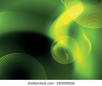 Leuchtende neonische Geometrische Wellenvorlage, Vektorgrafik