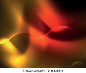 Shiny neon geometric waves template, vector